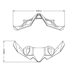 Puig ROADSTER front spoilers (20626J) Kawasaki Z900 2