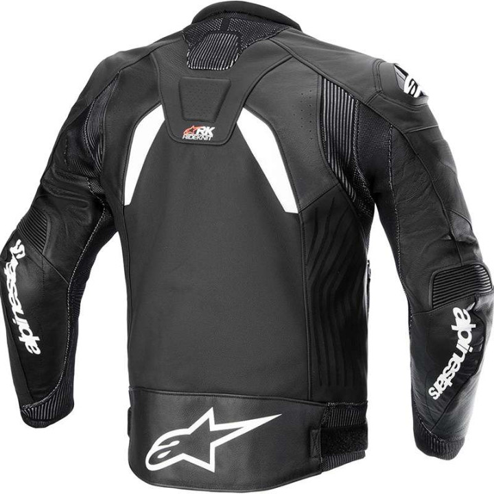 Blouson cuir Alpinestars GP PLUS R V4 Noir/Blanc
