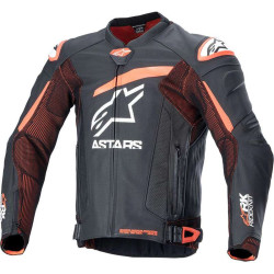 Alpinestars GP PLUS R V4 Leather Jacket Black/Fluorescent Red