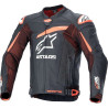 Blouson cuir Alpinestars GP PLUS R V4 Noir/Rouge Fluo