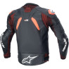 Blouson cuir Alpinestars GP PLUS R V4 Noir/Rouge Fluo