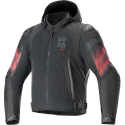 Blouson moto Alpinestars Zaca Air Venom Waterproof Noir/Rouge