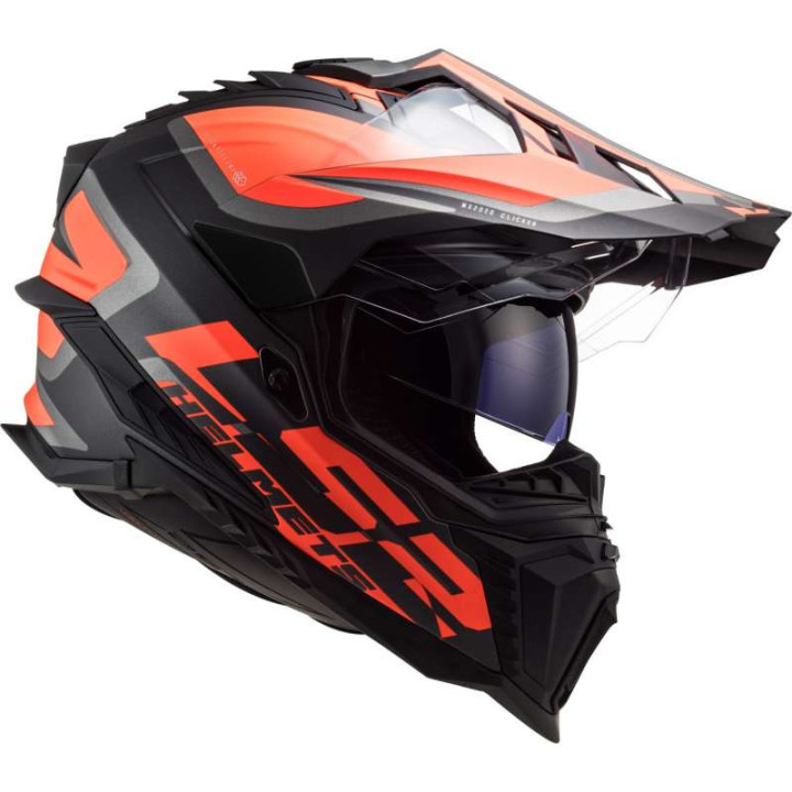 Casque moto LS2 EXPLORER MX701 ALTER Noir/Orange 22.06