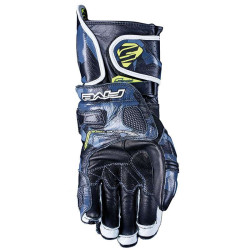 Gants moto racing Five RFX1 REPLICA Camo jaune fluo 2