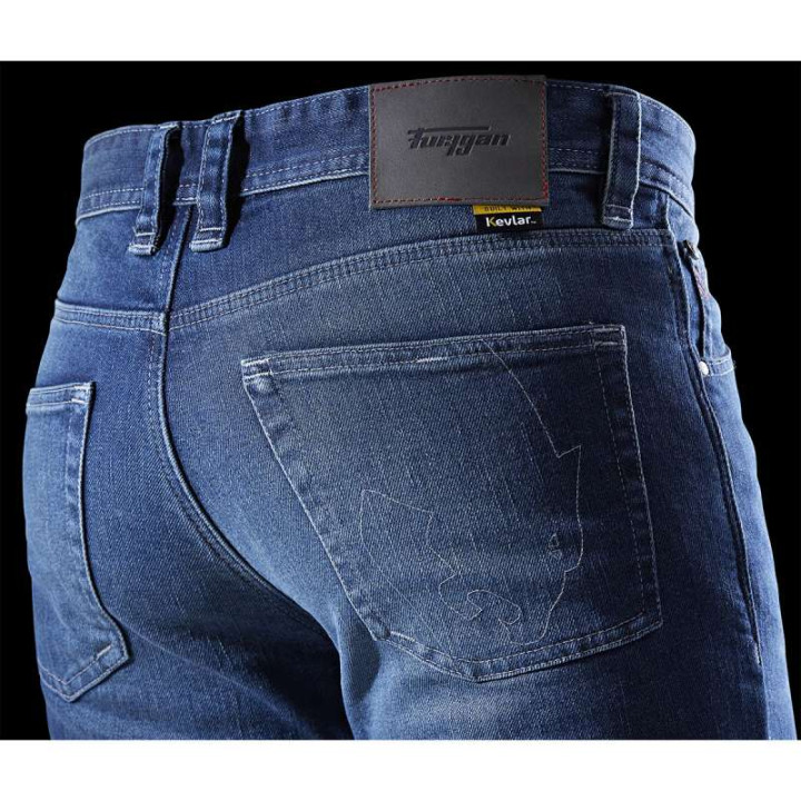 Motorcycle jeans Furygan D12 X KEVLAR STRAIGHT Medium Blue