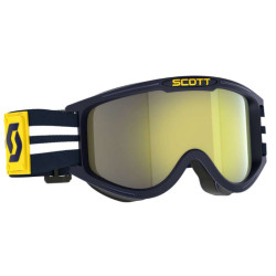 Masque moto cross Scott 89X ERA Blue/White - Jaune