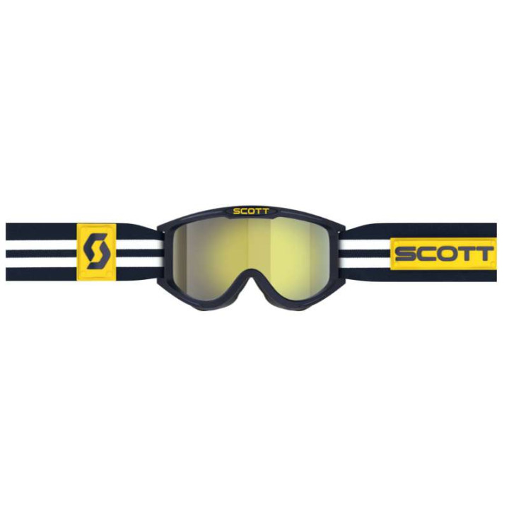 Masque moto cross Scott 89X ERA Blue/White - Jaune