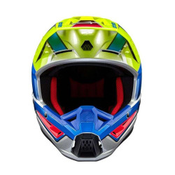 Casque moto cross Alpinestars S-M5 SAIL Yellow Fluo/Blue 2