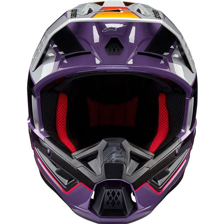 Alpinestars S-M5 SAIL motocross helmet Violet/Black/Silver