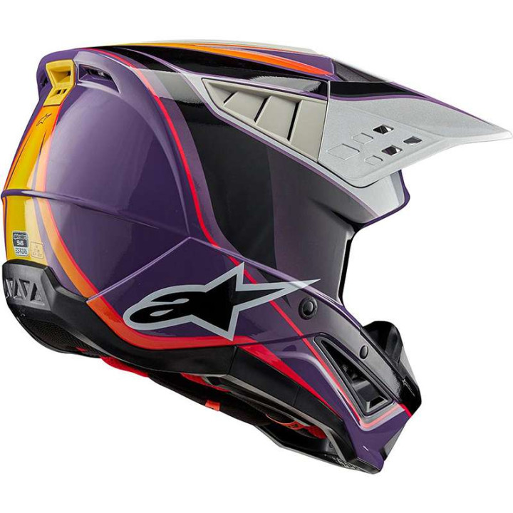 Alpinestars S-M5 SAIL motocross helmet Violet/Black/Silver