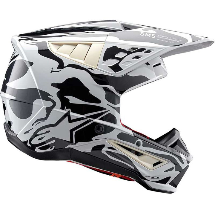 Alpinestars S-M5 MINERAL Gray/Black motocross helmet