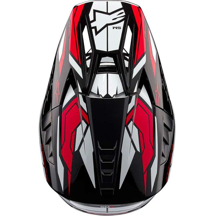 Casque moto cross Alpinestars S-M5 ACTION 2 Black/White/Red