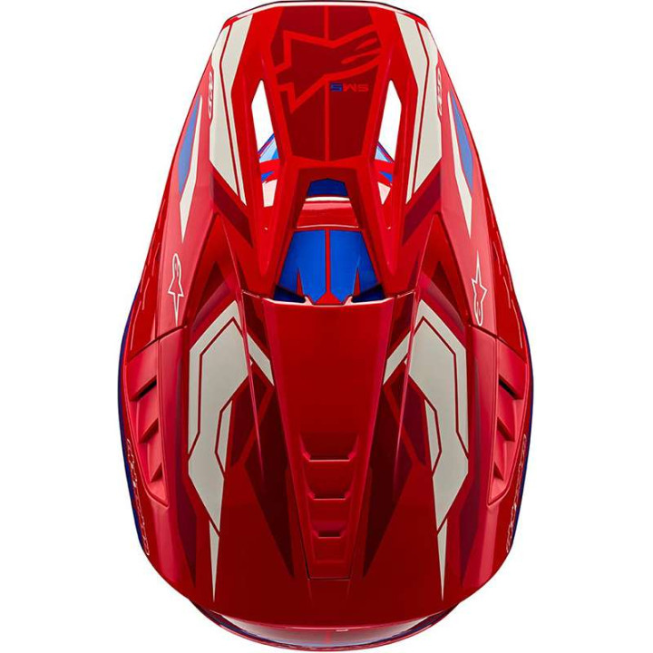 Casque moto cross Alpinestars S-M5 ACTION 2 Red/Blue