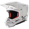 Casque moto cross Alpinestars S-M5 SOLID White