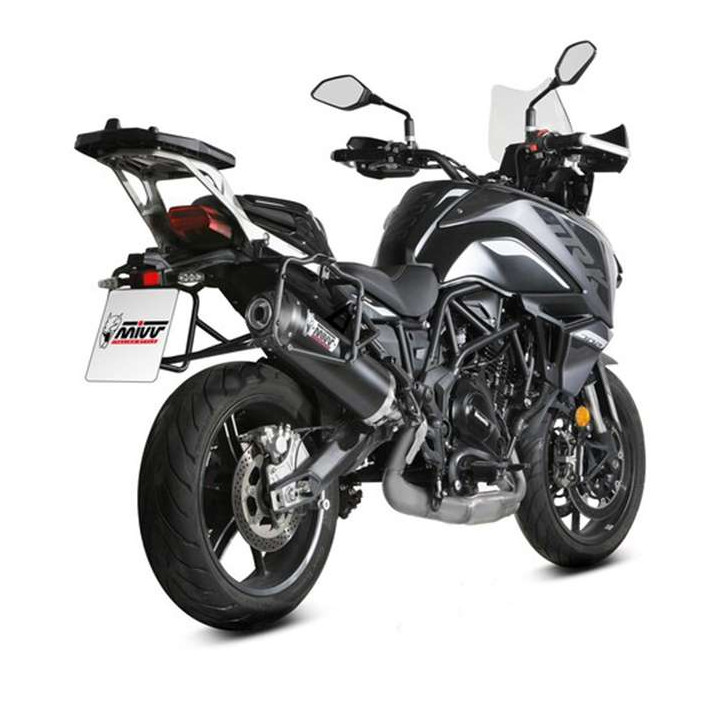 Silencieux homologué Mivv OVAL Classic Inox Noir (E.012.LVC) BENELLI TRK 702/X