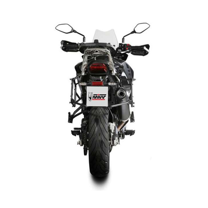 Silencieux homologué Mivv OVAL Classic Inox Noir (E.012.LVC) BENELLI TRK 702/X