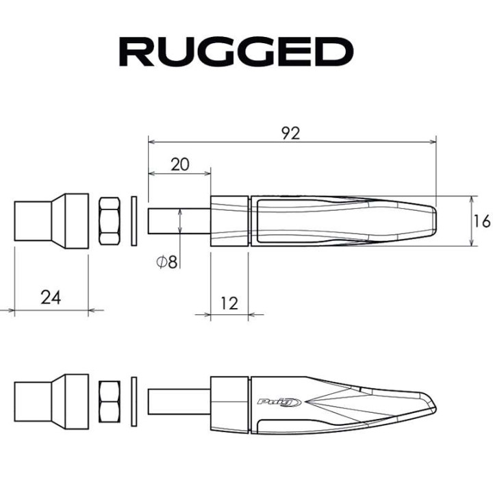 Clignotants moto séquentiels Puig RUGGED (21784N)