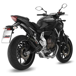 Mivv GP complete line stainless steel black (Y.045.LXBC) YAMAHA MT-07 2