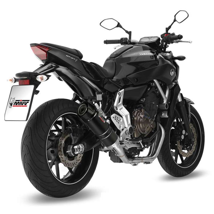 Mivv GP complete line stainless steel black (Y.045.LXBC) YAMAHA MT-07