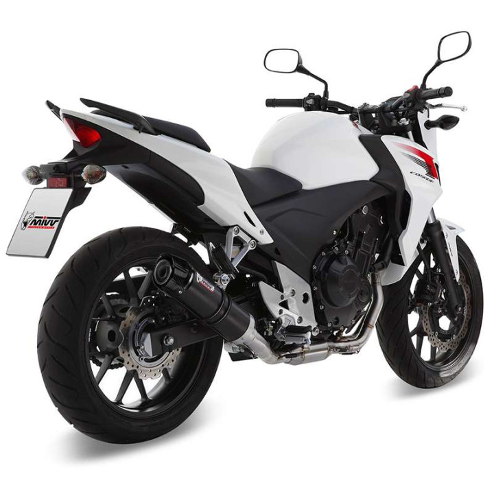 Mivv GP-approved muffler Inox black (H.051.LXBC) HONDA CB500F/X 