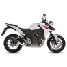 Mivv GP-approved muffler Inox black (H.051.LXBC) HONDA CB500F/X 