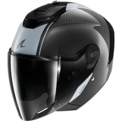 Casque moto Shark RS JET CARBON SKIN ARGENT 