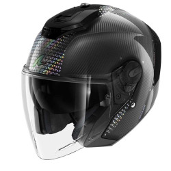 Casque moto Shark RS JET CARBON IKONIK CHROME