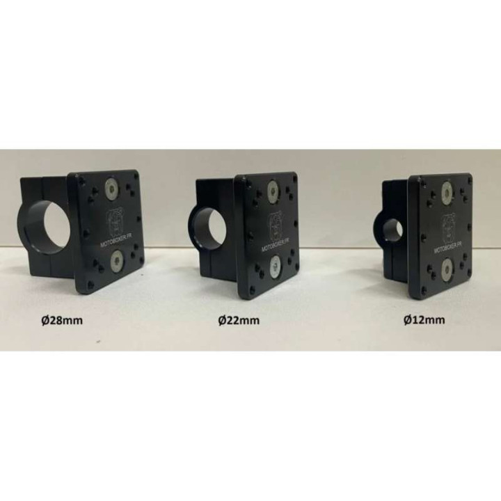 Support alu barre 22mm pour GPS/téléphone/tablette