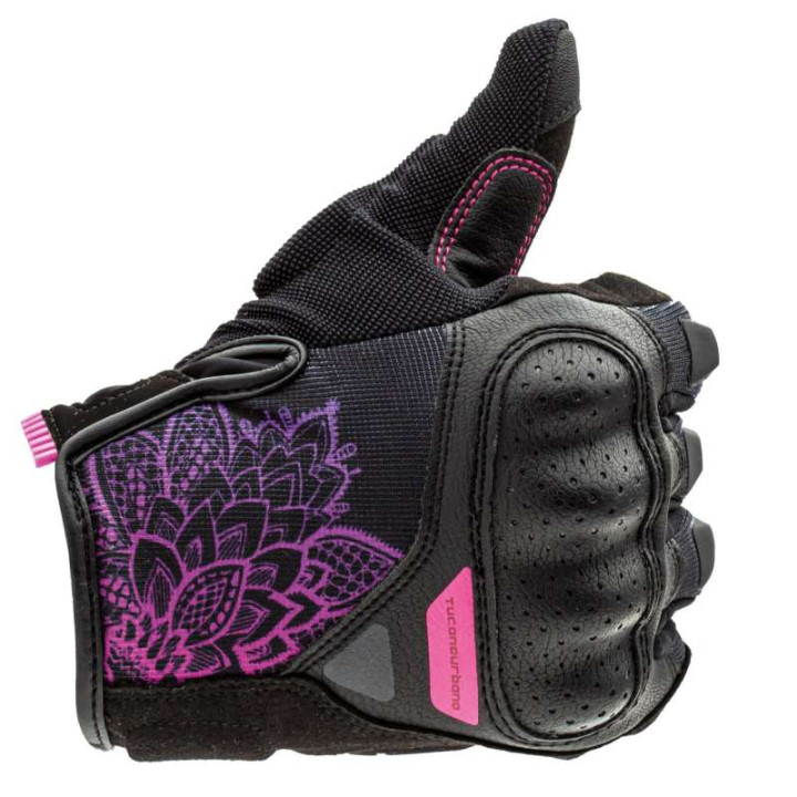 Gants moto femme Tucano Urbano LADY STACCA Noir/Violet
