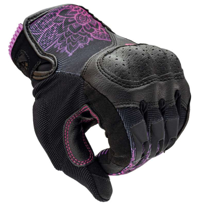 Gants moto femme Tucano Urbano LADY STACCA Noir/Violet