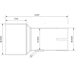 Mivv stainless steel fitting (00.73.KU.00003) 55-38 mm