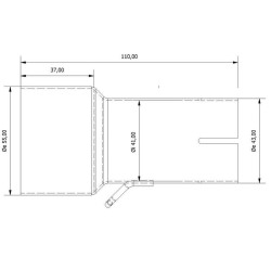 Mivv stainless steel fitting (00.73.KU.00004) 55-41 mm