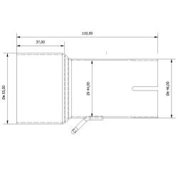 Mivv stainless steel fitting (00.73.KU.00005) 55-44 mm
