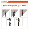 Straps B Clip (x2) Oxford Atlas 2m x 26mm Black
