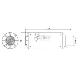 Silencieux de rechange droit  Mivv MK3 Carbone (00.73.KU.001.SM3C) 2