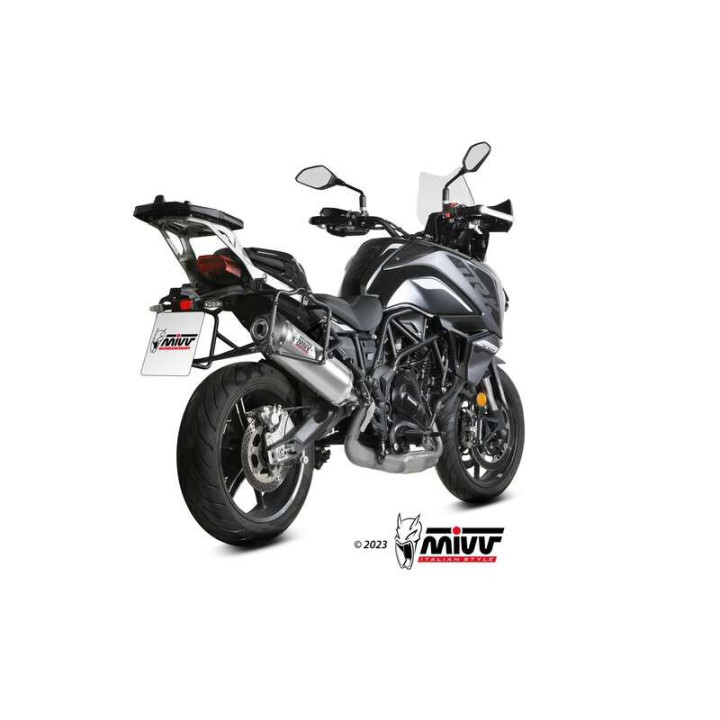 Mivv OVAL stainless steel approved muffler (E.012.LX2C) BENELLI TRK 702/X