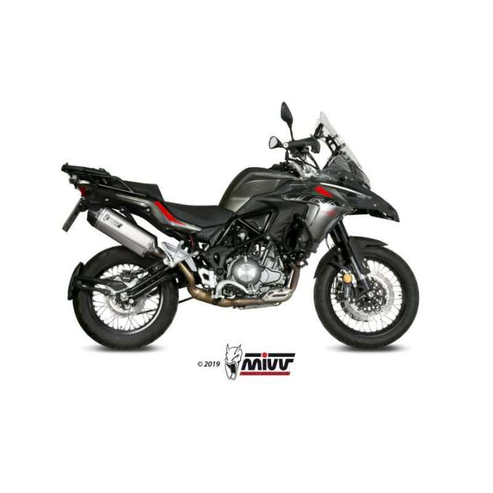 Mivv-approved SPEED EDGE Inox muffler (E.004.LRX) BENELLI TRK 502 X 18-
