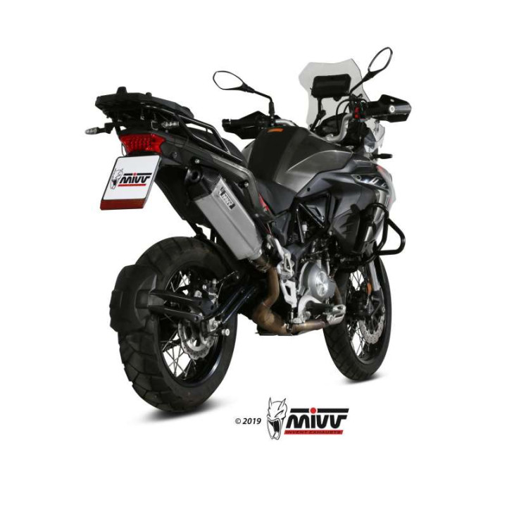 Mivv-approved SPEED EDGE Inox muffler (E.004.LRX) BENELLI TRK 502 X 18-