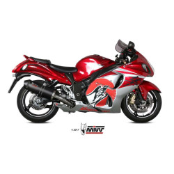 Approved mufflers (x2) Mivv OVAL Carbon (S.052.LEC) Suzuki GSX-1340R Hayabusa 08-17 2