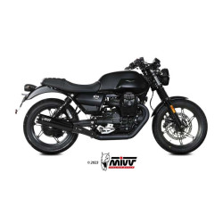 Muffler (x2) Mivv HR-1 Inox black (M.014.LH1BA) Moto Guzzi V7 Stone 21- 2