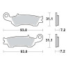 Motorcycle brake pads sinter Moto Master 094911