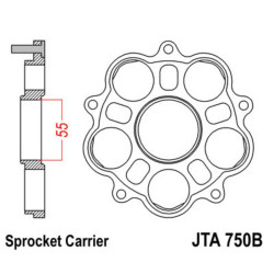 Sprocket carrier JT (JTA750B) Ducati 2