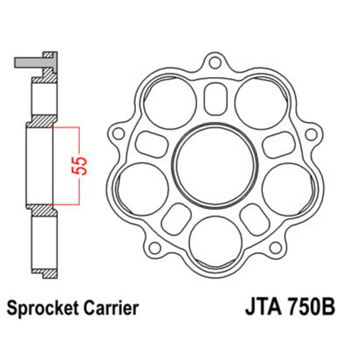 Support de couronne JT (JTA750B) Ducati