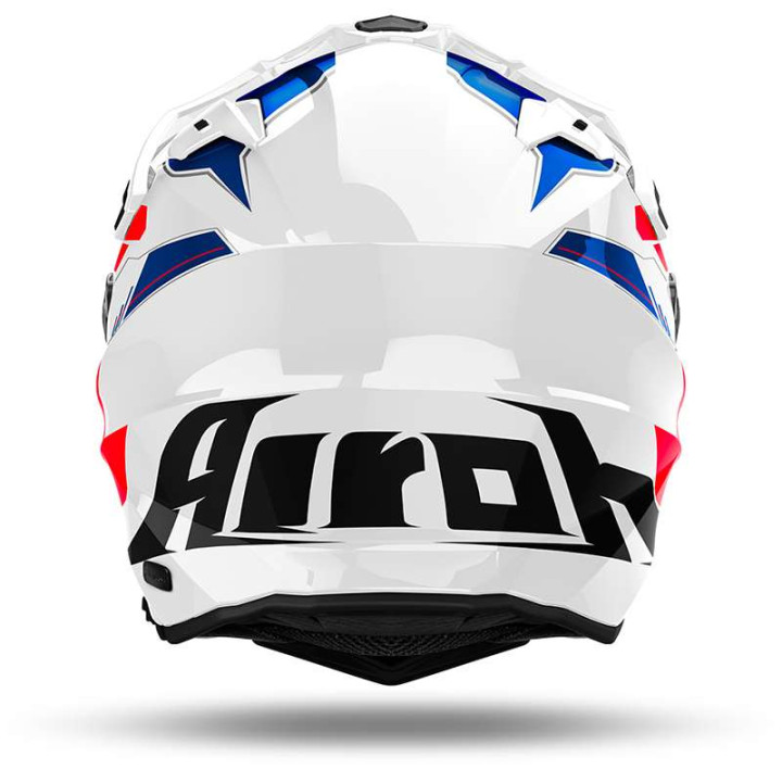 Casque moto adventure Airoh  Commander 2 Reveal - Bleu Rouge