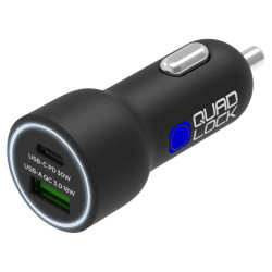 Adaptateur allume-cigare vers USB et USB-C QUAD LOCK