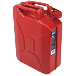 DRAPER 20-litre steel gasoline can RED
