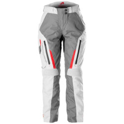 Pantalon moto Furygan KILLINGTON LADY Gris/Blanc/Rouge 2