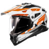 Casque moto LS2 PIONEER II MX702 NAMIB Blanc/Orange