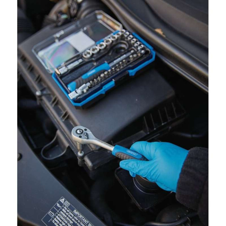 Draper 1/4" socket and ratchet set (35 pcs)