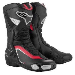Alpinestars SMX 6 V3 Motorcycle Boots Black/Silver/Red